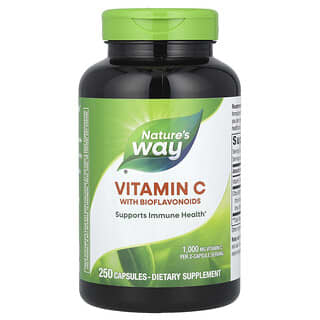 Nature's Way, Vitamina C con bioflavonoides, 1000 mg, 250 cápsulas (500 mg por cápsula)