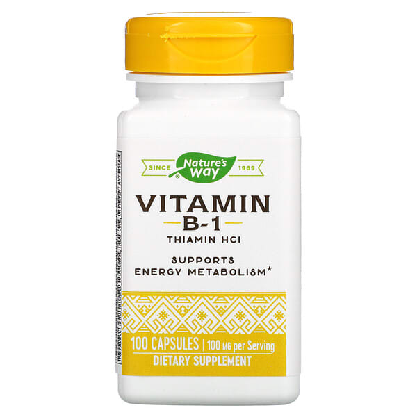 Nature's Way, Vitamin B-1, 100 mg, 100 Kapseln