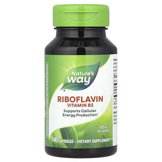 Nature's Way, Riboflavin, Vitamin B2, 100 mg, 100 Capsules