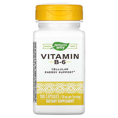 Nature's Way, Vitamina B-6, 50 mg, 100 Cápsulas