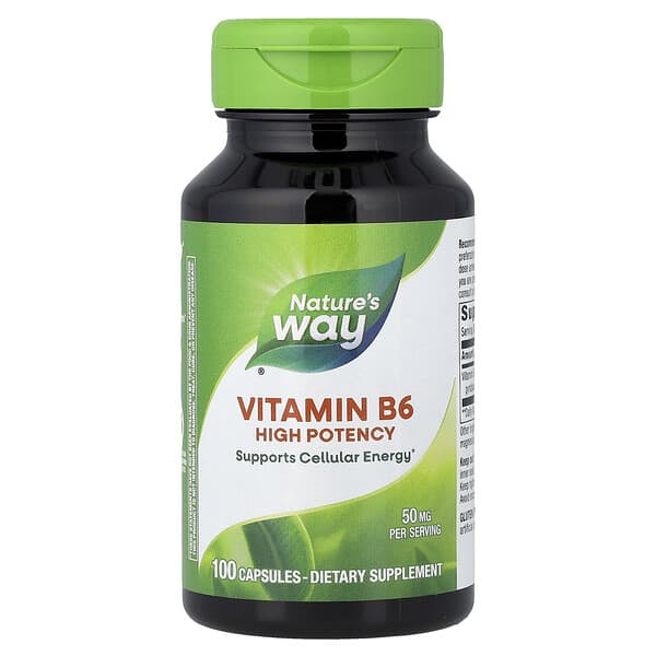 Vitamin B6, 50 mg, 100 Capsules