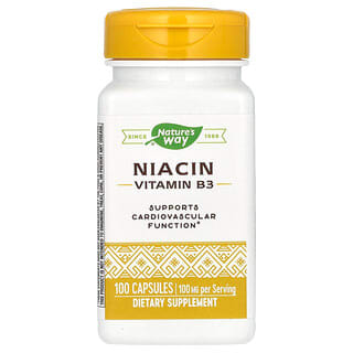 Nature's Way, Niacina, Vitamina B3, 100 mg, 100 capsule
