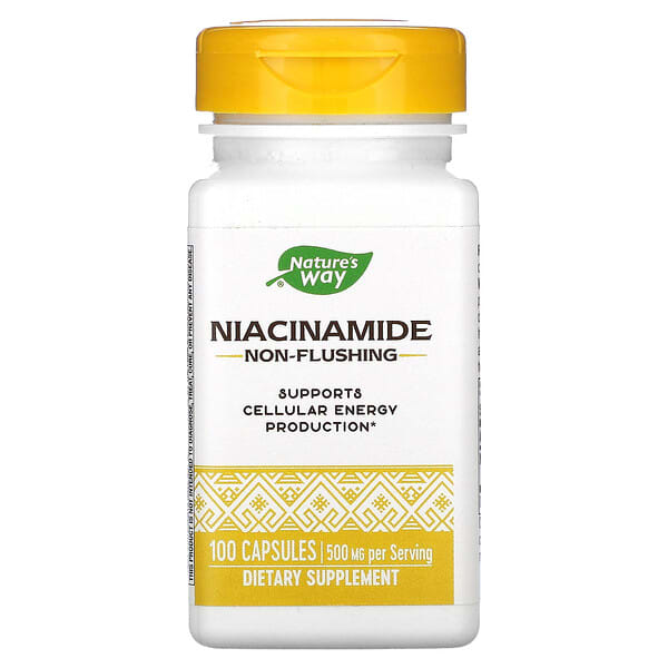 Nature's Way, Niacinamida, 500 mg, 100 cápsulas