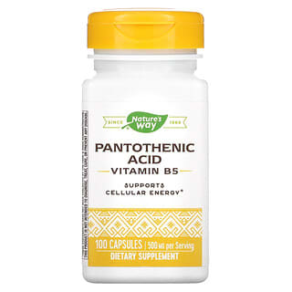 Nature's Way, Acide pantothénique, Vitamine B5, 250 mg, 100 capsules