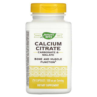 Nature's Way, Citrate de calcium, 250 mg, 250 capsules
