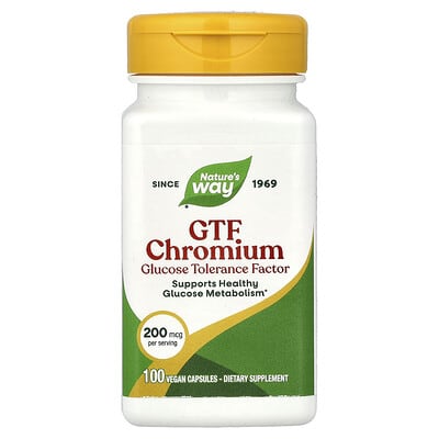 Nature's Way, GTF Chromium, 100 Vegetarian Capsules