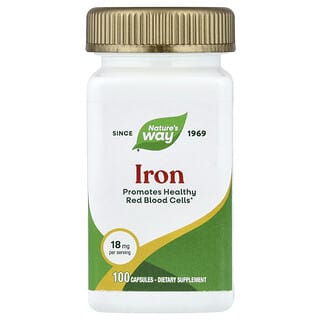 Nature's Way, Iron, 18 mg, 100 Capsules
