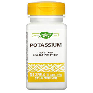 Nature's Way, Potassium, 99 mg, 100 Capsules
