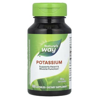 Nature's Way, Potasio, 99 mg, 100 cápsulas