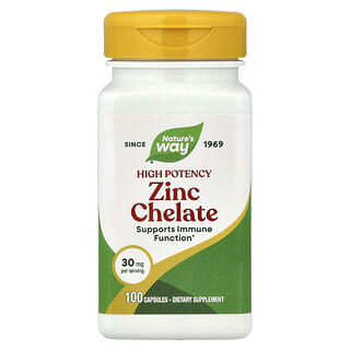 Nature's Way, Chelát zinku, 30 mg, 100 kapslí