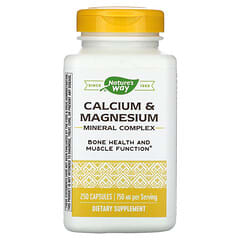 Nature's Way, Calcio y magnesio, Complejo mineral, 250 mg, 250 cápsulas