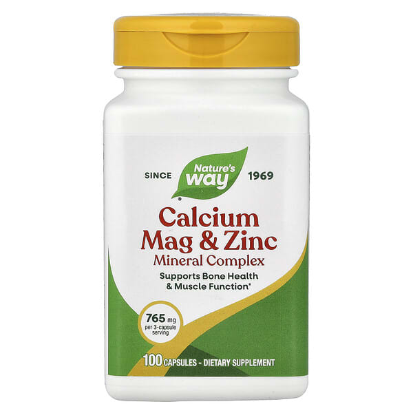 Calcium Mag & Zinc Mineral Complex, 100 Capsules