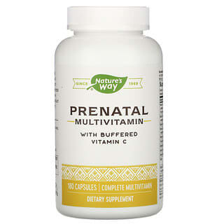 Nature's Way, Suplemento multivitamínico prenatal con vitamina C regulada, 180 cápsulas