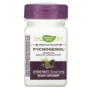 Nature's Way, Pycnogenol, 50 mg, 30 vegane Tabletten