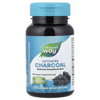 Nature's Way, Activated Charcoal, 100 Capsules (280 mg per Capsule)