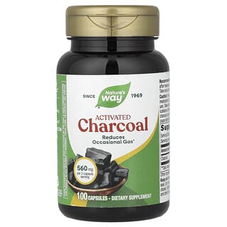 Nature's Way, Carbón vegetal activado, 100 cápsulas (280 mg por cápsula)