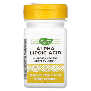 Nature's Way, Ácido alfa-lipoico, 600 mg, 60 cápsulas