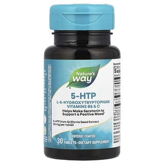 Nature's Way, 5-HTP（ヒドロキシトリプトファン）、100mg、タブレット30粒（1粒あたり50mg）