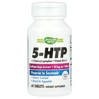 Nature's Way, 5-HTP, Suplemento alimentario, 50 mg, 60 comprimidos