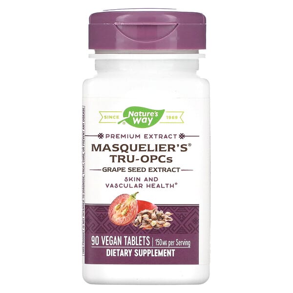 Nature's Way, Masquelier's（マスケリエズ）Tru-OPC、150mg、ヴィーガンタブレット90粒