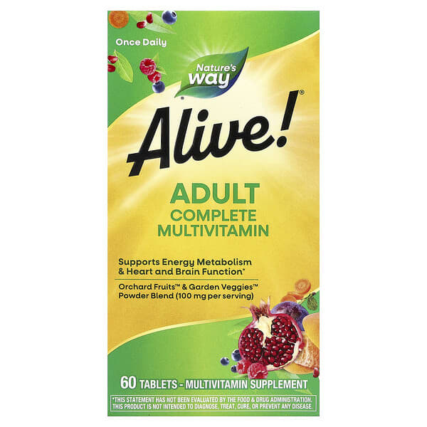 Nature's Way, Alive!® 成年人多面多維生素，60 片