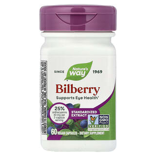 Nature's Way, Bilberry, Standardized Extract, 60 Vegan Capsules