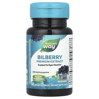 Nature's Way, Bilberry, Premium Extract, 60 Vegan Capsules