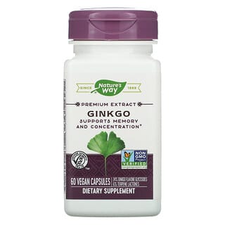 Nature's Way, Mélange premium, Ginkgo, 60 capsules vegan