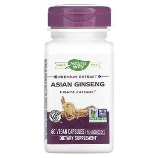 Nature's Way‏, Premium Extract, Asian Ginseng, 60 Vegan Capsules