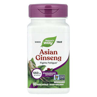 ناتشرز واي‏, خلاصة ممتازة ، الجينسنغ الآسيوي ، 60 كبسولة نباتية (550 ملجم لكل كبسولة)