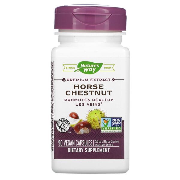 Nature's Way, Horse Chestnut, 250 mg, 90 Vegan Capsules