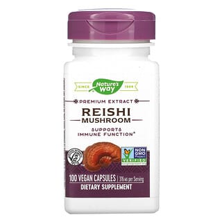 Nature's Way, Reishi, Standardisé, 188 mg, 100 capsules végétariennes