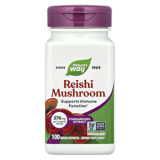 ناتشرز واي‏, فطر الريشي ، 100 كبسولة نباتية (188 ملجم لكل كبسولة)