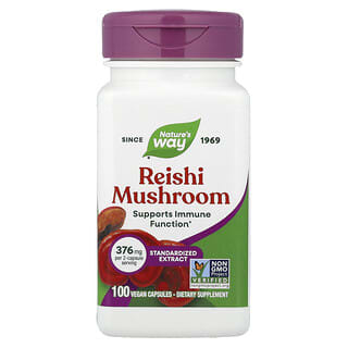 Nature's Way, Cogumelo Reishi, 100 Cápsulas Veganas (188 mg por Cápsula)