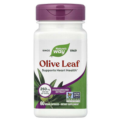 Nature's Way, Olive Leaf, 100% Vegetarian Capsules, 250 mcg, 60 Capsules