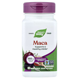 Nature's Way, Maca, Premium Ekstrakt, 350 mg, 60 Vegan Kapsül