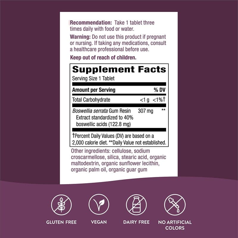 Nature's Way, Boswellia, 307 mg, 60 Tablets