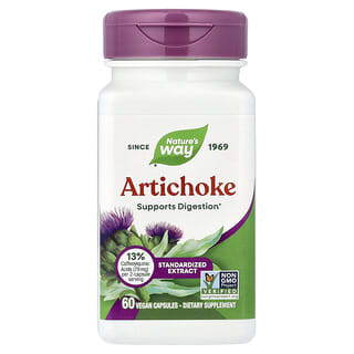 Nature's Way, Alcachofra, Extrato Padronizado, 60 Cápsulas Veganas