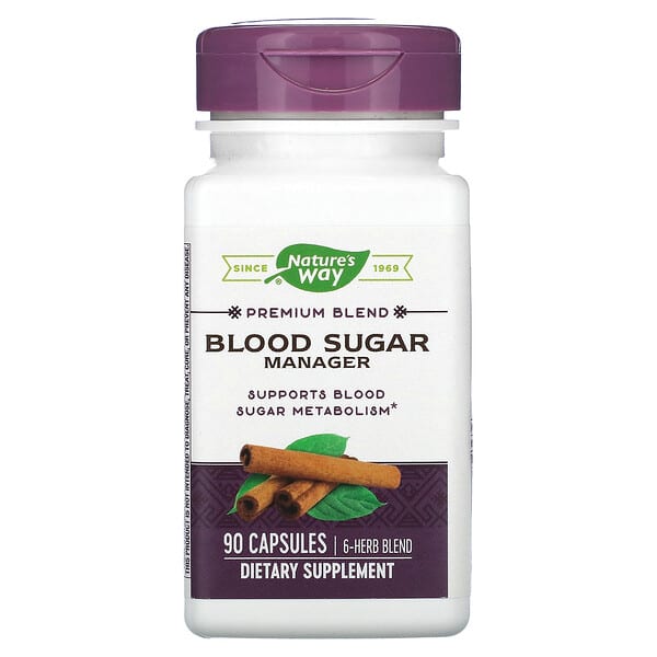 Nature's Way, Blood Sugar Manager, Premium Blend, 90 Capsules