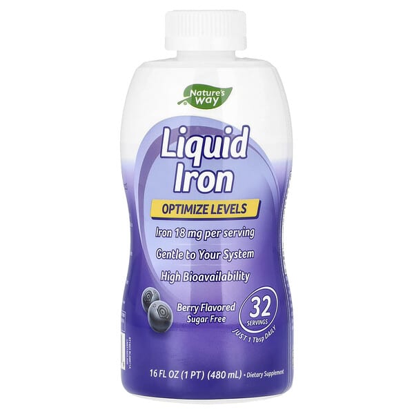 Nature's Way Liquid Iron, Berry, 16 fl oz (480 ml)