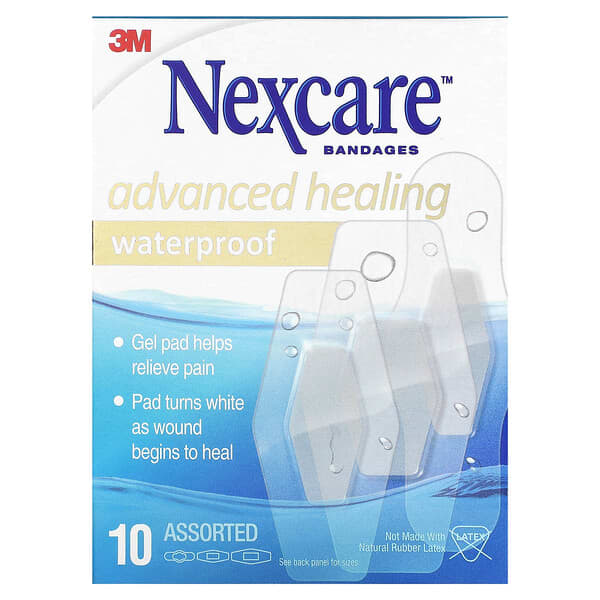 Nexcare, 高級愈合防水繃帶，10 種不同尺寸