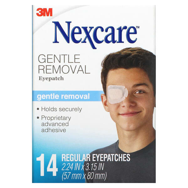 Nexcare, Gentle Removal Eyepatch, 14 Regular Eyepatches