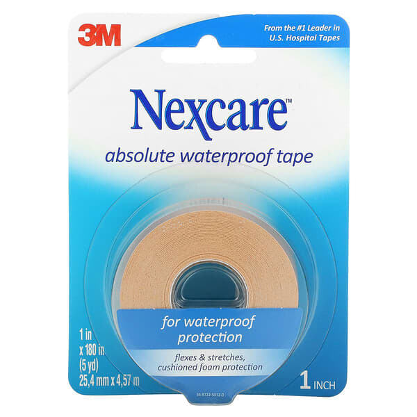 Nexcare, Absolute Waterproof Tape, mittlerer Halt, 180 Zoll (5 m²)