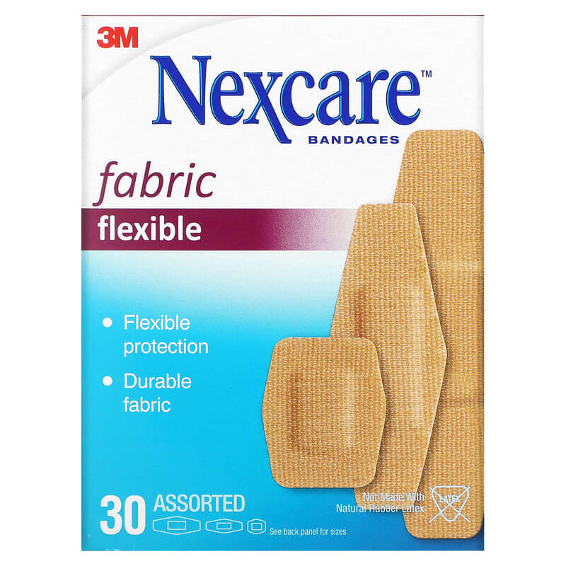 BAND-AID Flexible Fabric Adhesive Bandages Assorted Sizes - 30