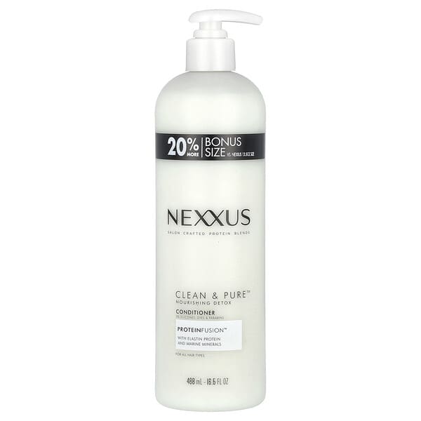 Nexxus, Clean & Pure™, 너리싱 디톡스 컨디셔너, 모든 모발 유형, 488ml(16.5fl oz)