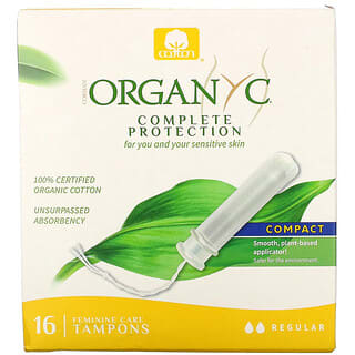 Organyc, Tampones orgánicos, Compacto, Regular, 16 tampones