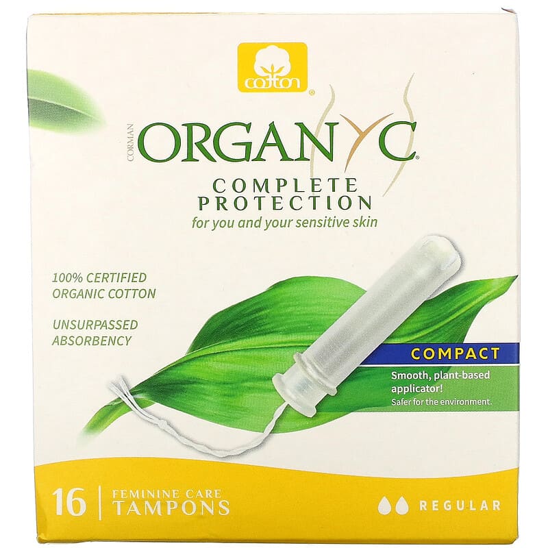 Organic Compact, Regular, 16 Tampons