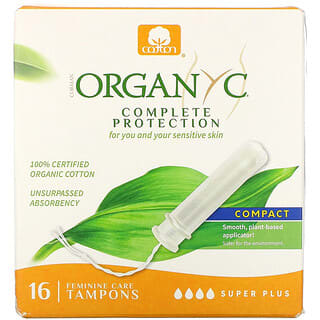 Organyc, Tampones orgánicos, Compacto, Super Plus, 16 tampones