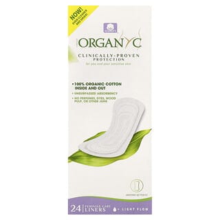 Organyc, Slipeinlagen aus Bio-Baumwolle, Light Flow, 24 Slipeinlagen