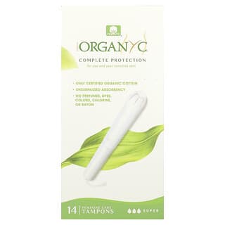 Organyc, Organic Tampons, Super, 14 Tampons